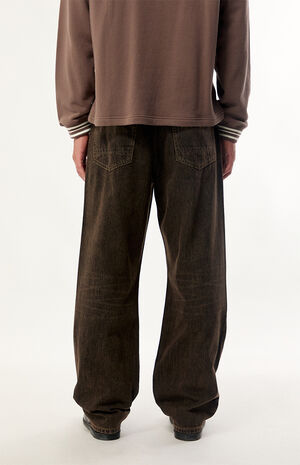 Dylan Baggy Jeans Star Embroidered Brown image number 4