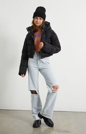 Black Puffer Jacket image number 4