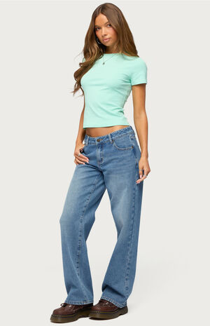 Breslin Low Rise Straight Leg Jeans image number 4