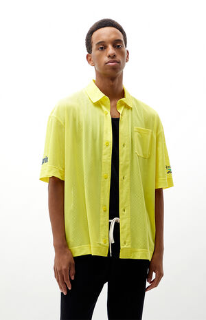 x Prince Button Up Mesh Shirt x Prince Button Up Mesh Shirt image number null