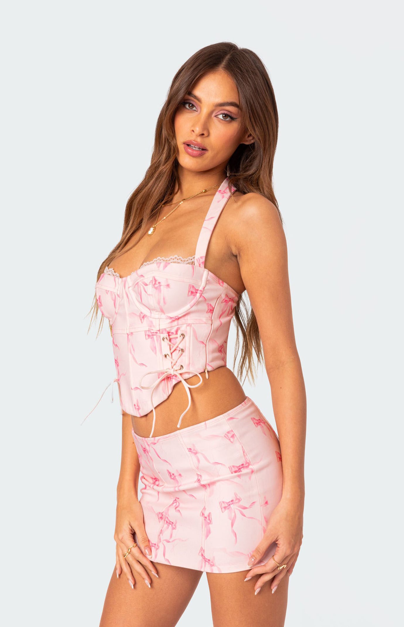 Edikted Makayla Printed Corset