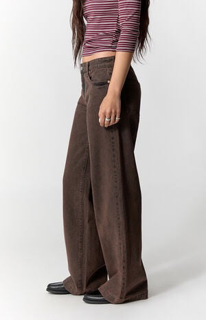 Casey Low Rise Baggy Jeans Brown image number 3