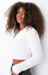 Long Sleeve Cozy One Shoulder Sweater Long Sleeve Cozy One Shoulder Sweater image number null