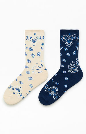 2 Pack Bandana Print Crew Socks image number 2