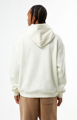 Cream Solid Hoodie image number 4