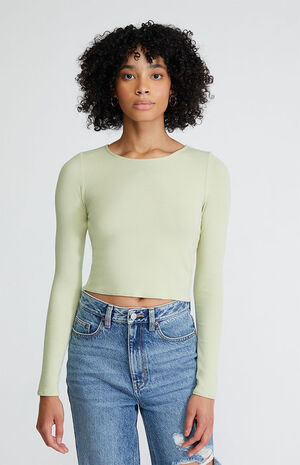 Scoop Neck Long Sleeve Top image number 1