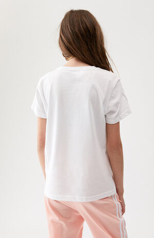 Kids White Trefoil T-Shirt image number 4