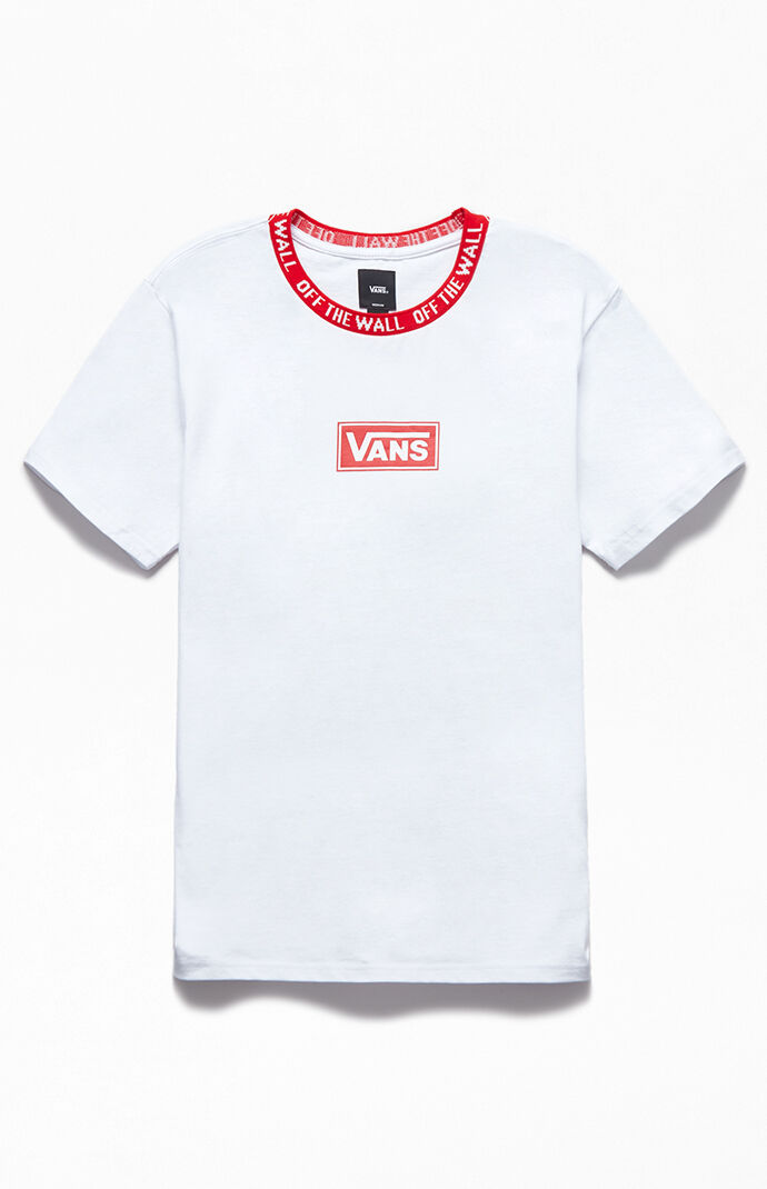 Vans White Box Vee Plus Jaquard T-Shirt 