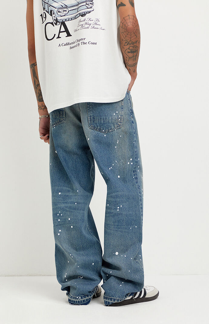 Pacsun Dylan Baggy Jeans Paint Splatter Mud Wash | Pacsun