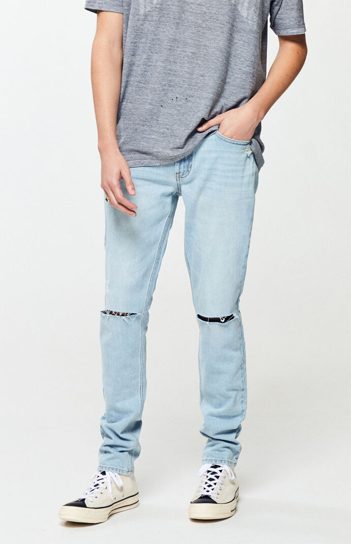 PacSun Light Ripped Skinny Jeans PacSun
