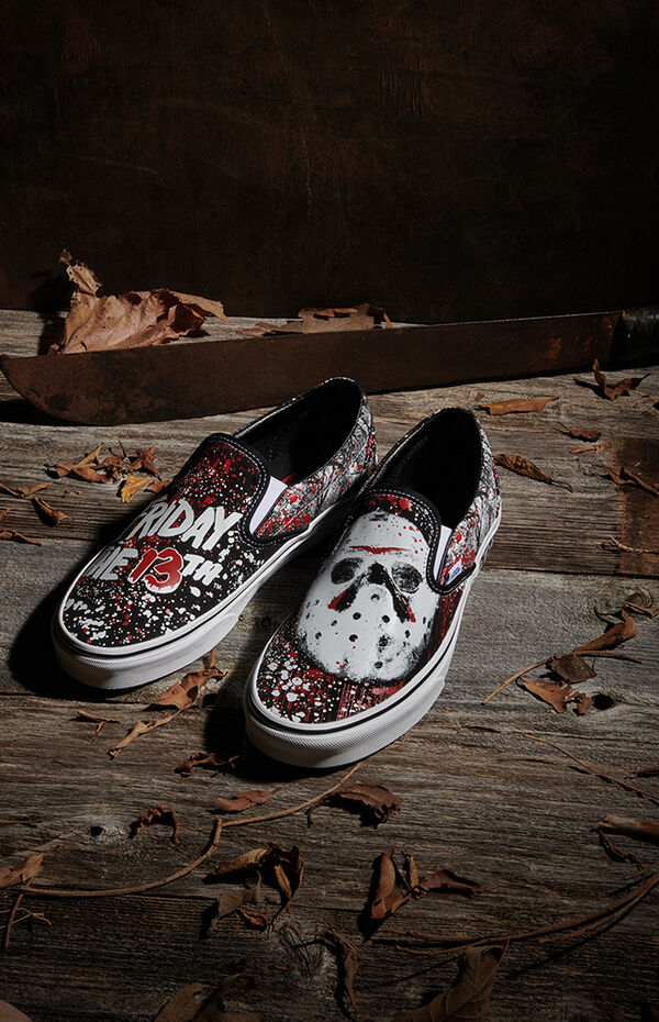 Vans x Horror Friday The 13th Slip-On Shoes | Pacsun display picture 1