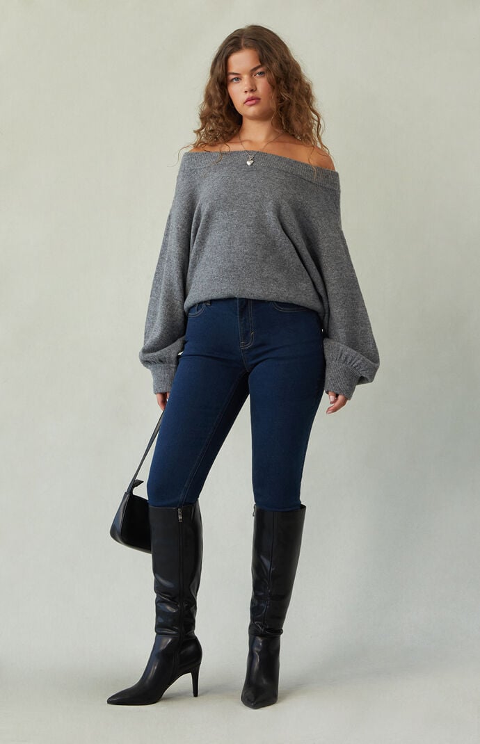 Pacsun Skinny Jeans Stretch Dark Blue