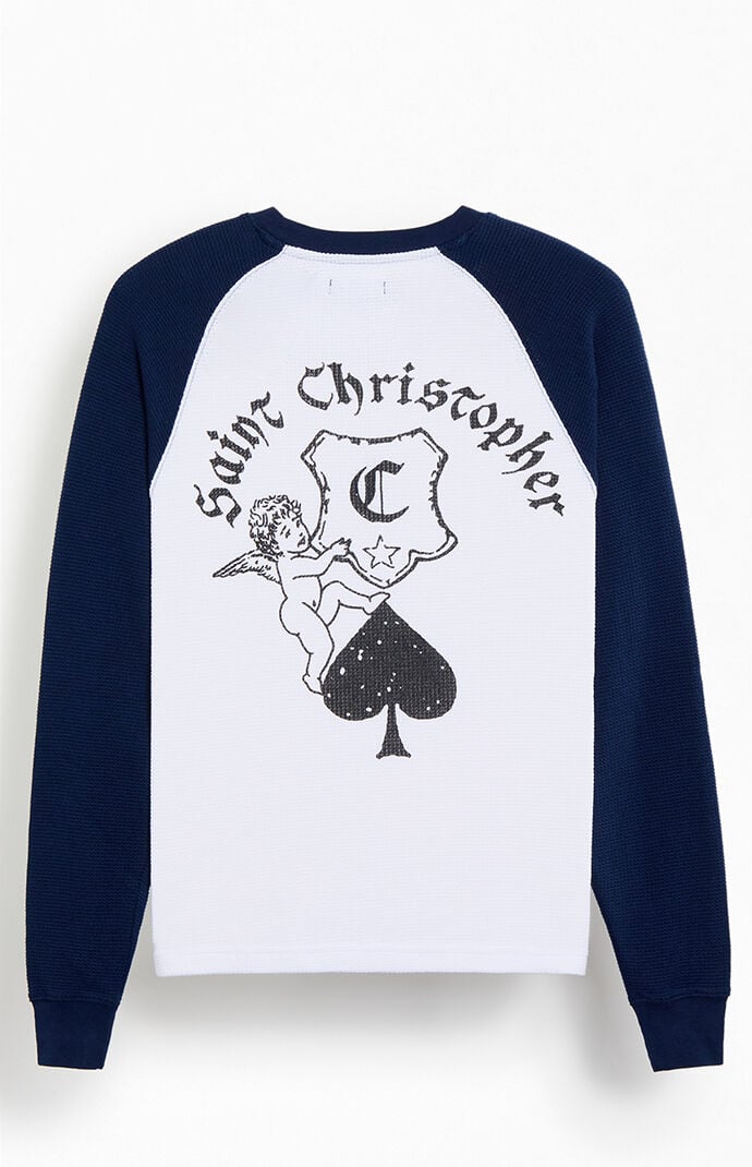 SAINT CHRISTOPHER Cherub Crest Long Sleeve Thermal T-Shirt