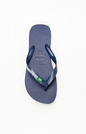 Women's Pink Brazil Logo Flip Flop Sandals image number 5