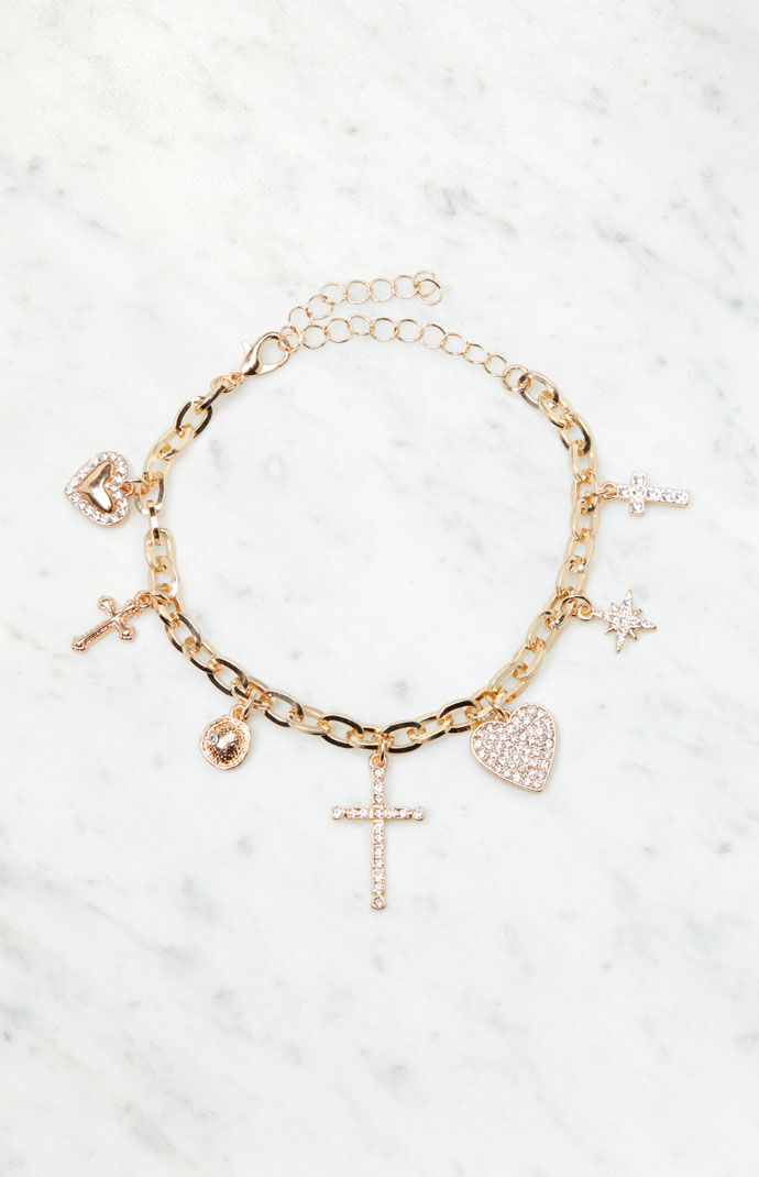 Pacsun cross shop chain bracelet