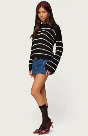 Drop Shoulder Light Knit Sweater image number 4