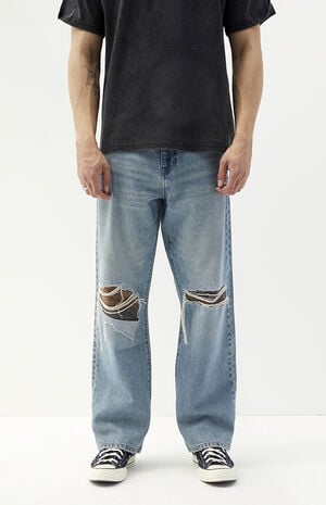 Dylan Baggy Jeans Panel Medium Blue image number 1