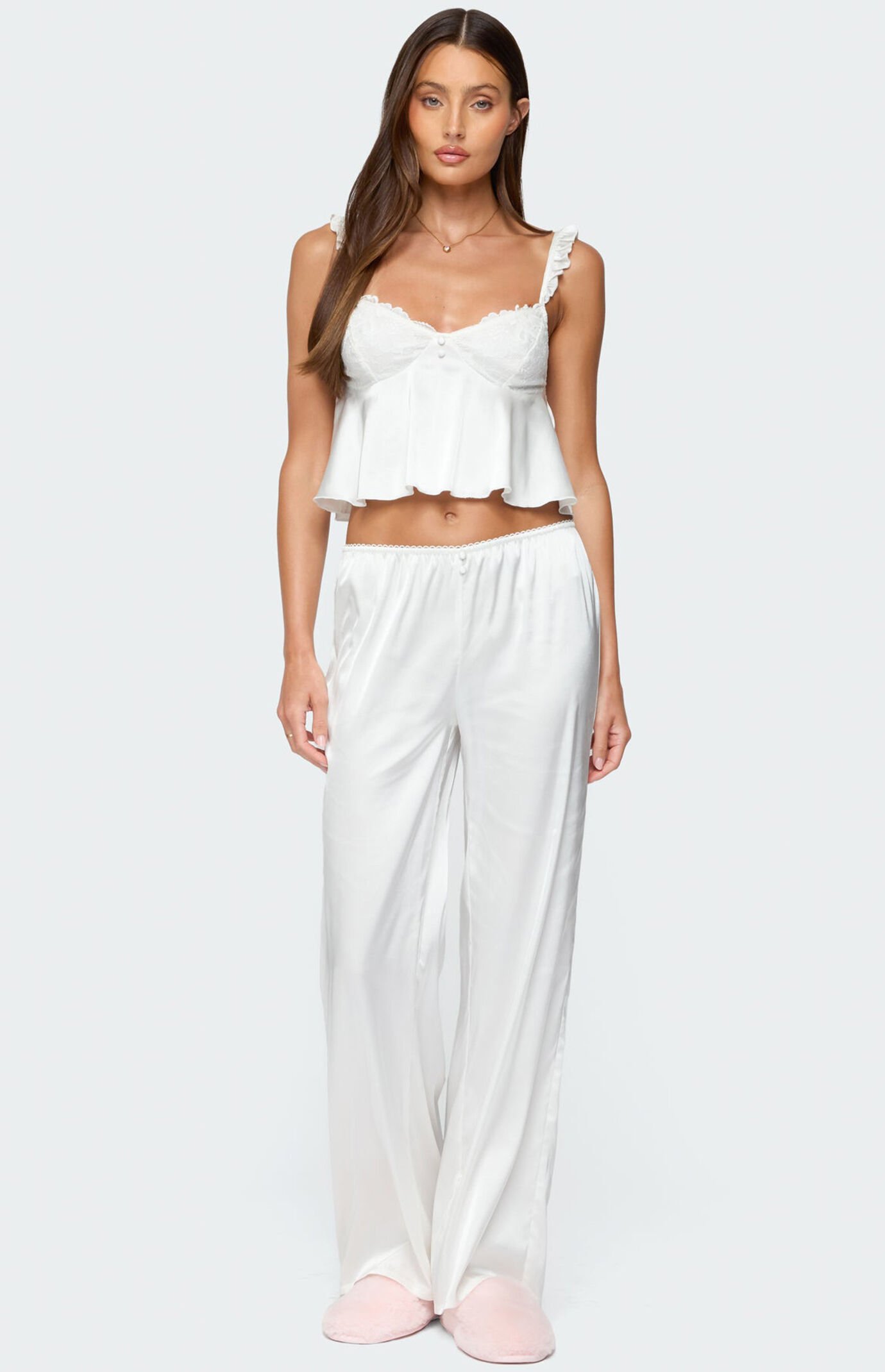 Edikted Izabella Satin Effect Pants
