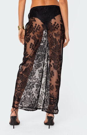 Bess Sheer Lace Maxi Skirt image number 5