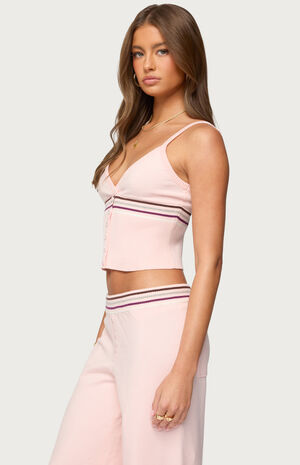 Miya Stripey Ribbed Knit Tank Top image number 2