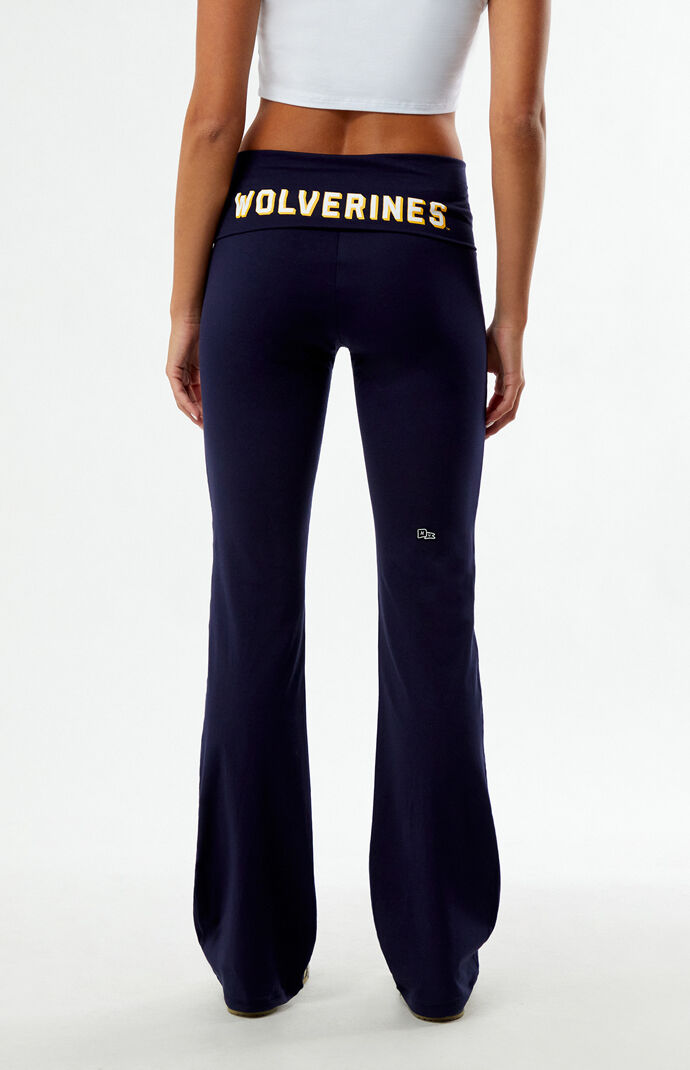 HYPE & VICE Michigan Wolverines Fold-Over Yoga Pants | Pacsun