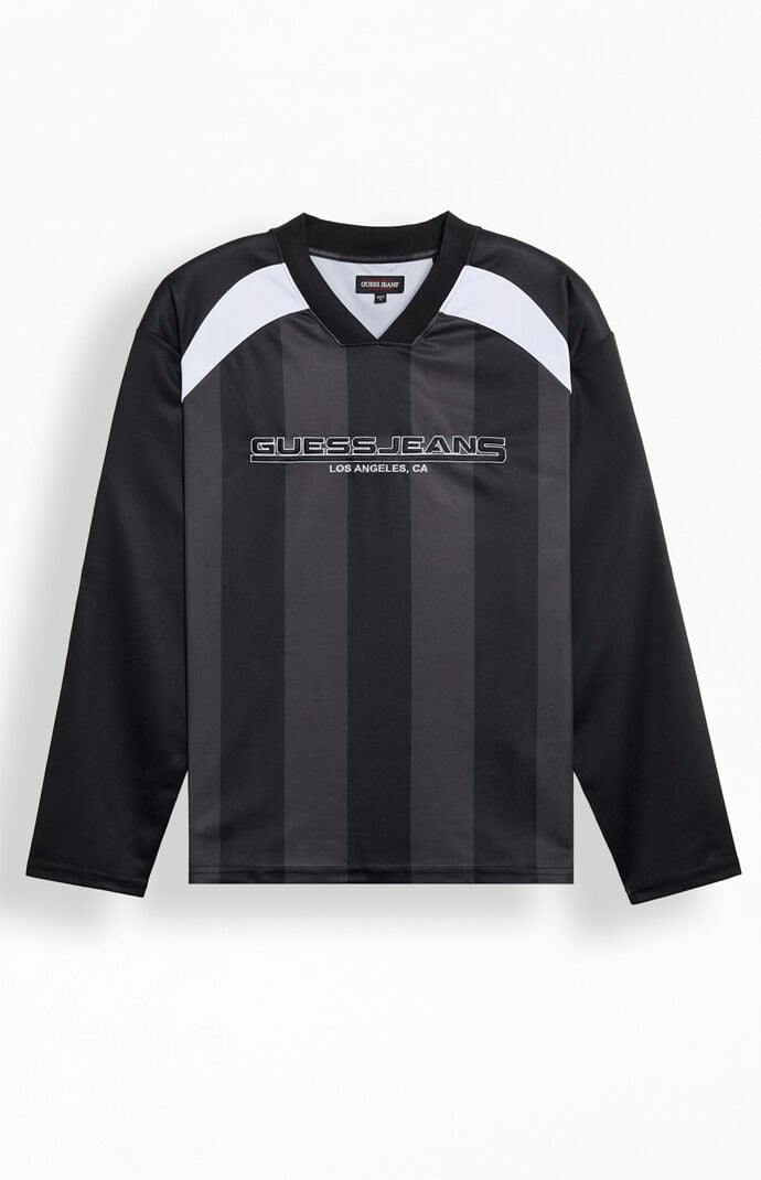 Guess Jeans Striped Long Sleeve Soccer Jersey | Pacsun