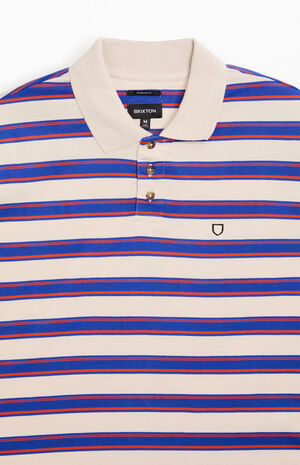 Vintage Striped Long Sleeve Polo Shirt image number 2