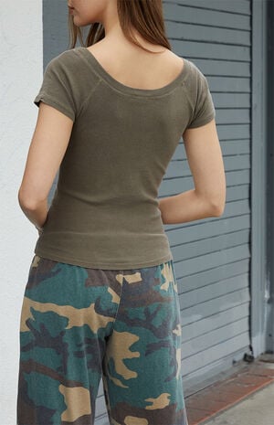 Brown Ginny Off-The-Shoulder Top image number 3