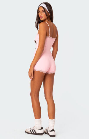 Mandi Lace Trim Romper image number 5