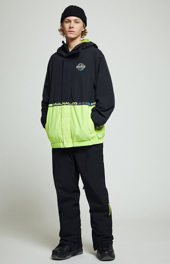 Black & Neon Blast Snow Jacket