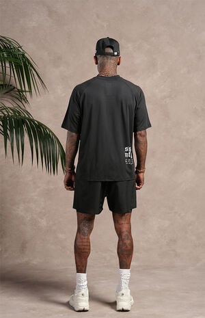 Black N.R.G. Grunge Cropped Oversized T-Shirt image number 4