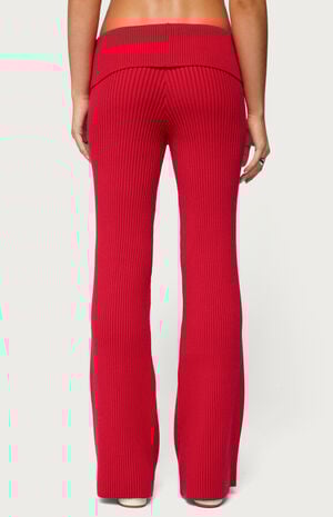 Adannah Foldover Ribbed Knit Pants image number 3