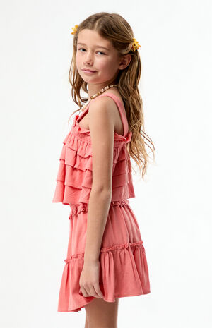 Coral Ruffle Tank Top image number 3