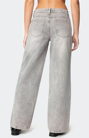 Magda Low Rise Acid Wash Jeans image number 5