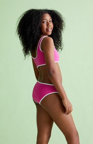 Eco Cropped Bikini Top & Bikini Bottom Set image number 3