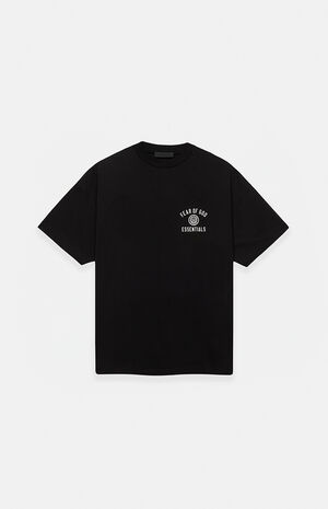 Kids Black University Crew Neck T-Shirt image number 1