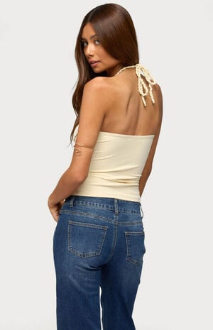 Rope Strap Keyhole Halter Top image number 3