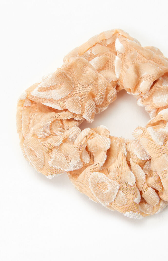 Peach Burnout Velvet Scrunchie