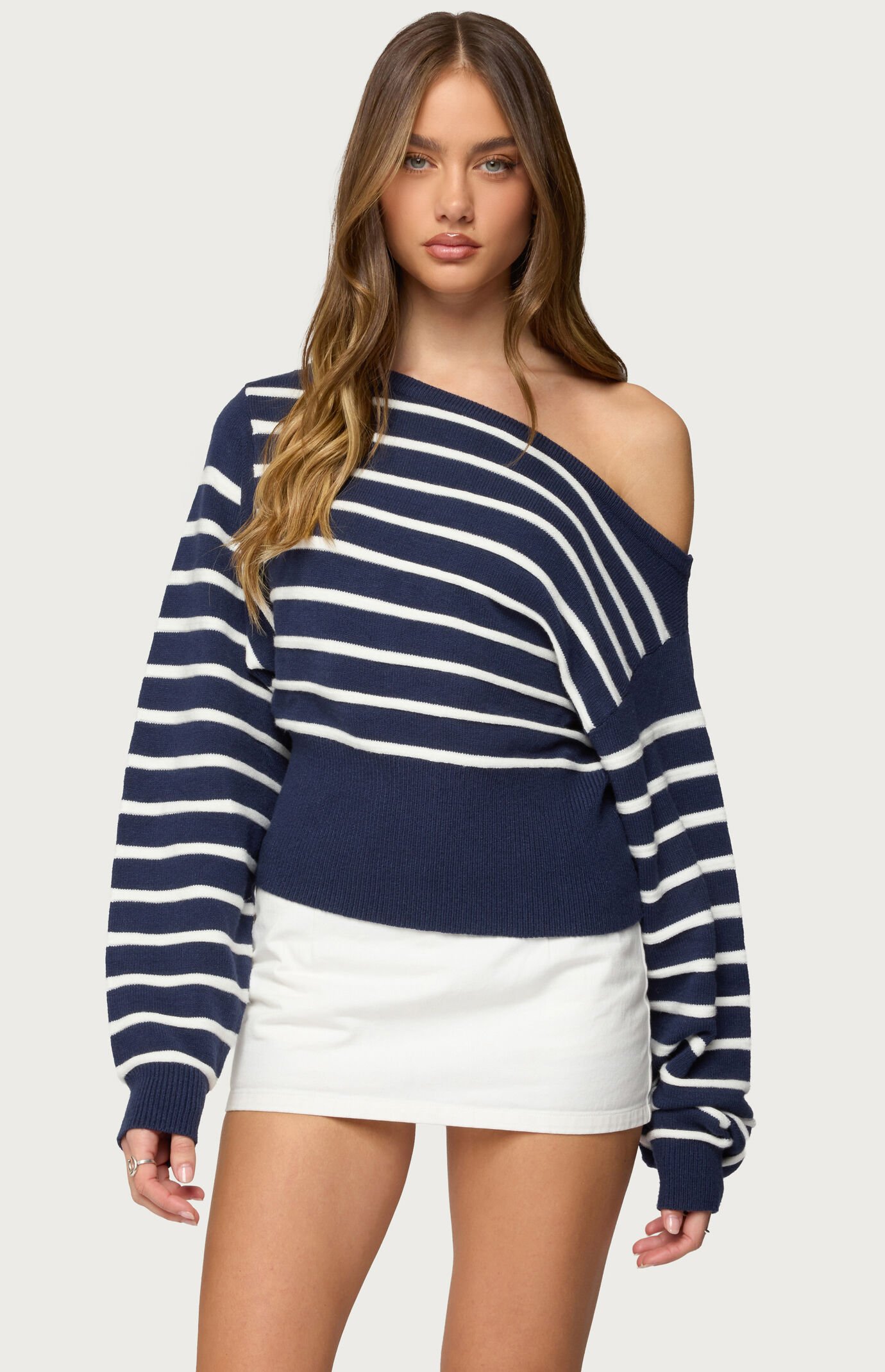 Edikted Mika Off Shoulder Oversized Sweater