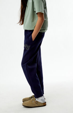 Navy New York Embroidered Jogger Sweatpants image number 2