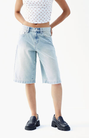 Light Indigo Extreme Denim Jorts image number 2