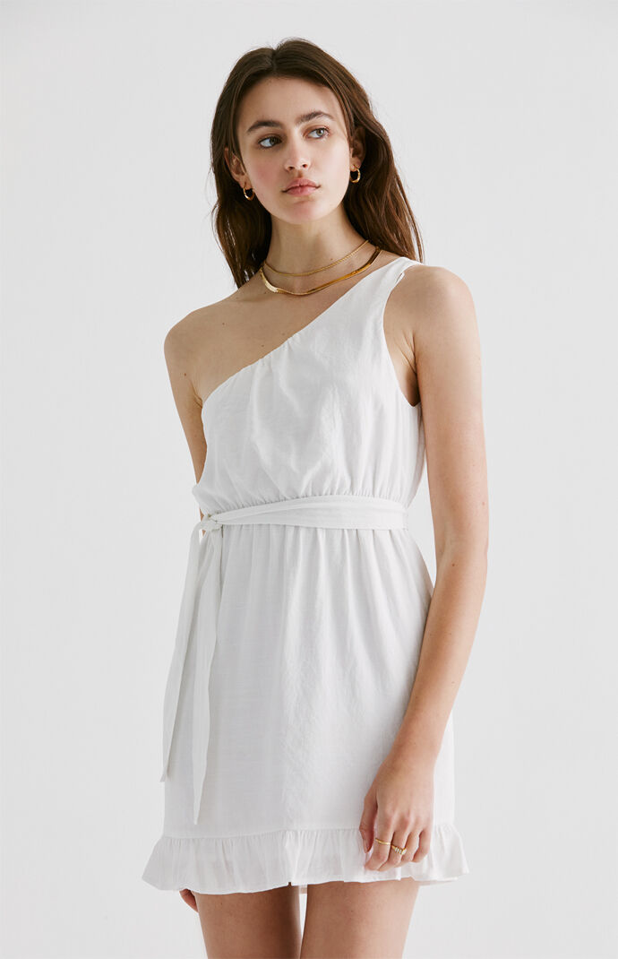 one shoulder dress mini