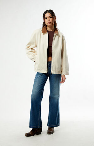 Jaimie Corduroy Collar Oversized Work Jacket image number 5