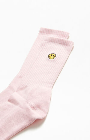 Recycled Smiley Face Crew Socks image number 3