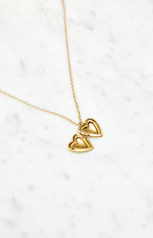 Gold Heart Locket Necklace Gold Heart Locket Necklace image number 2