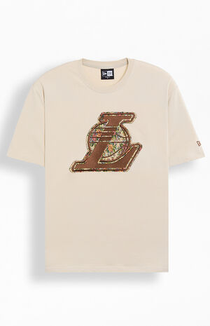 LA Lakers Embroidered Floral T-Shirt