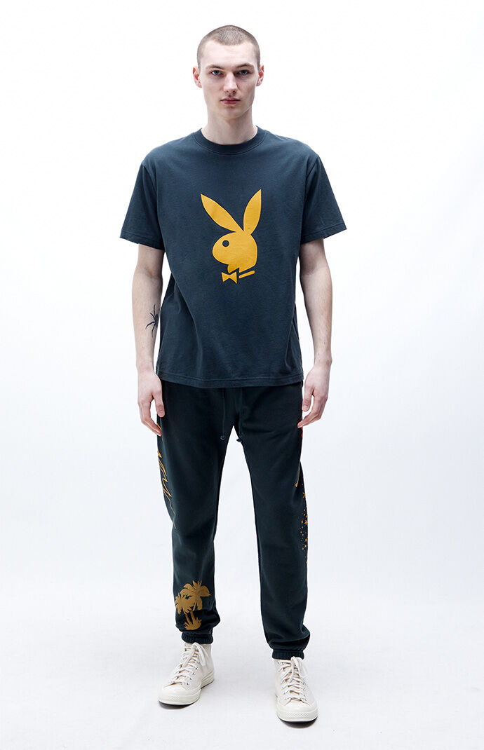 Playboy by Pacsun Men's Love Sweatpants in Black - Size Medium