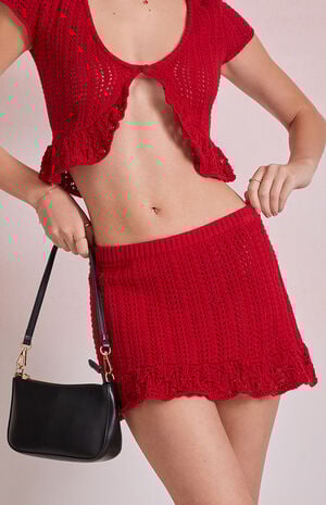 Elenah Crochet Drop Waist Mini Skirt image number 3