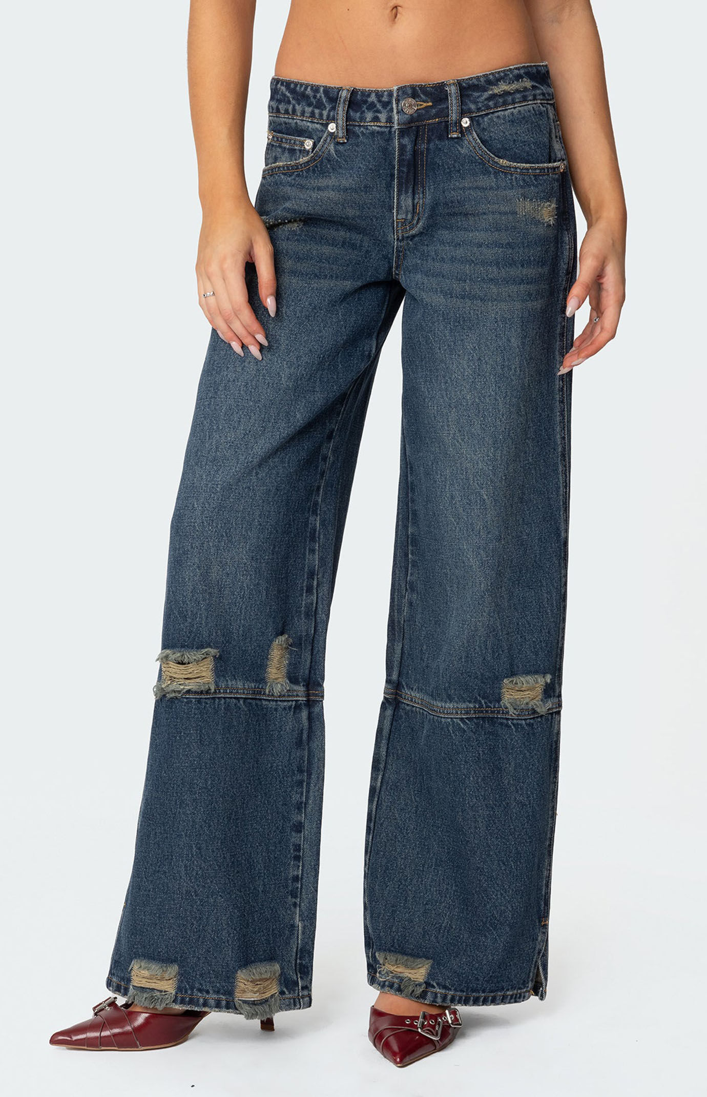 S tucked denim 2　theredthread THEREDTHREAD / ザレッドスレッド】S tucked denim 2