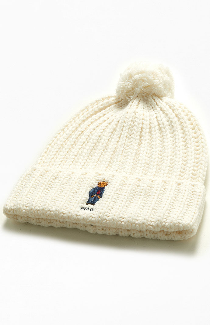 Recycled Pom Pom Denim Beanie